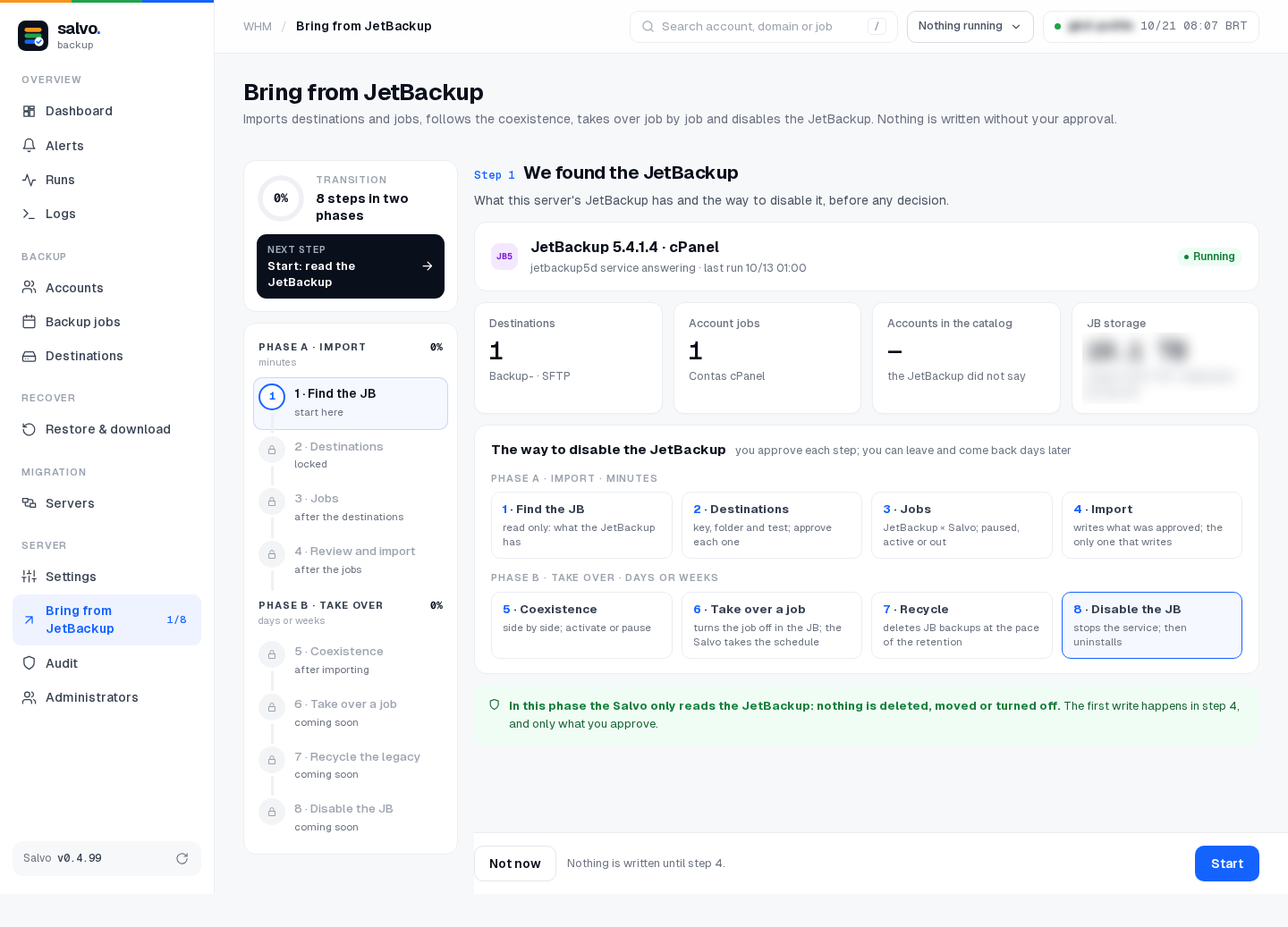 Step 1: Salvo found the JetBackup